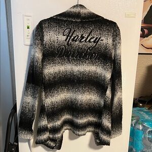 Harley-Davidson Black and White Knit Cardigan